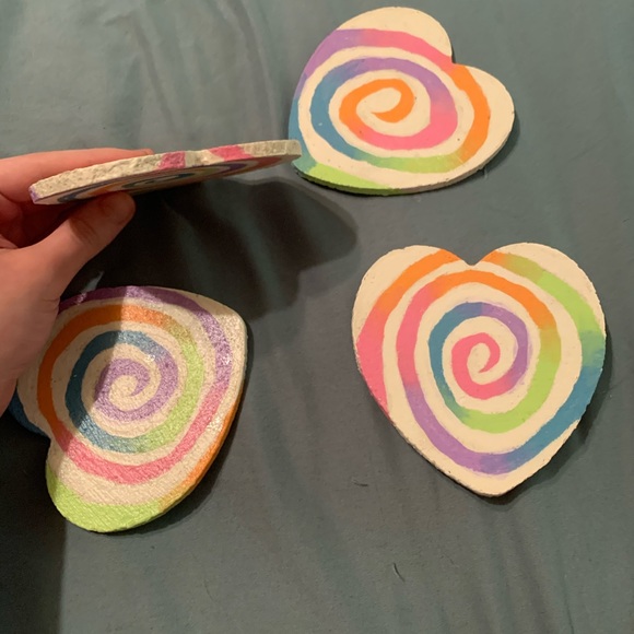 Rainbow Swirl Coasters - Picture 6 of 9